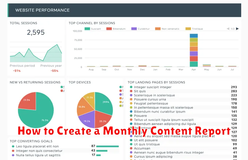 How to Create a Monthly Content Report